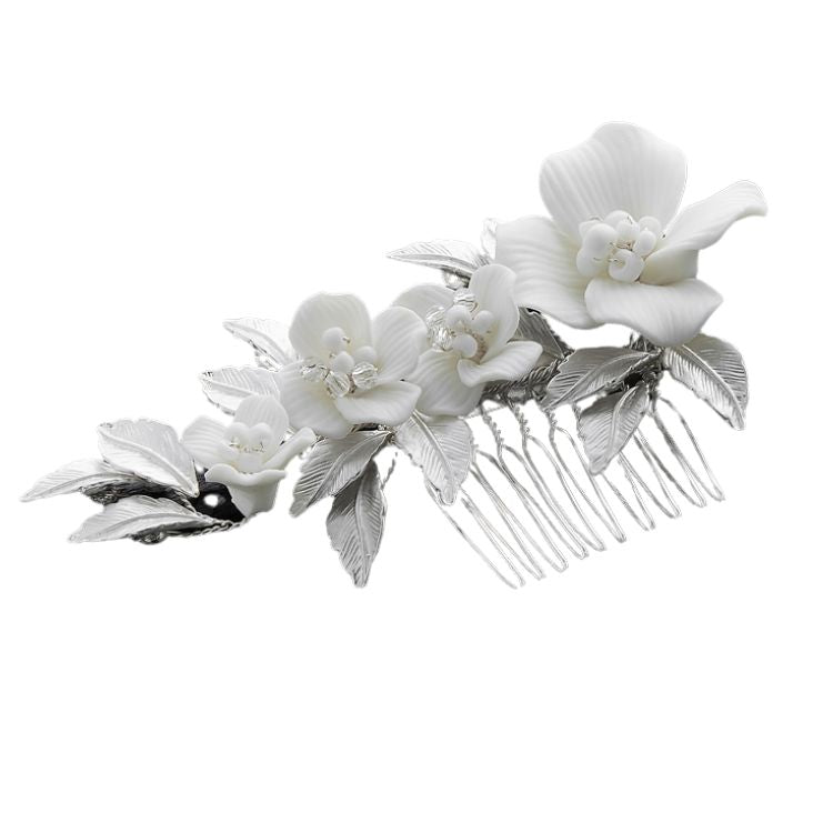 Elegant Bridal Hair Comb With Flowers/CBB MarketCBB Market