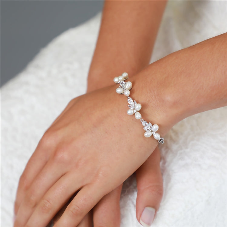 Bridal Bracelet With Pearlsearring,earringsCBB Market