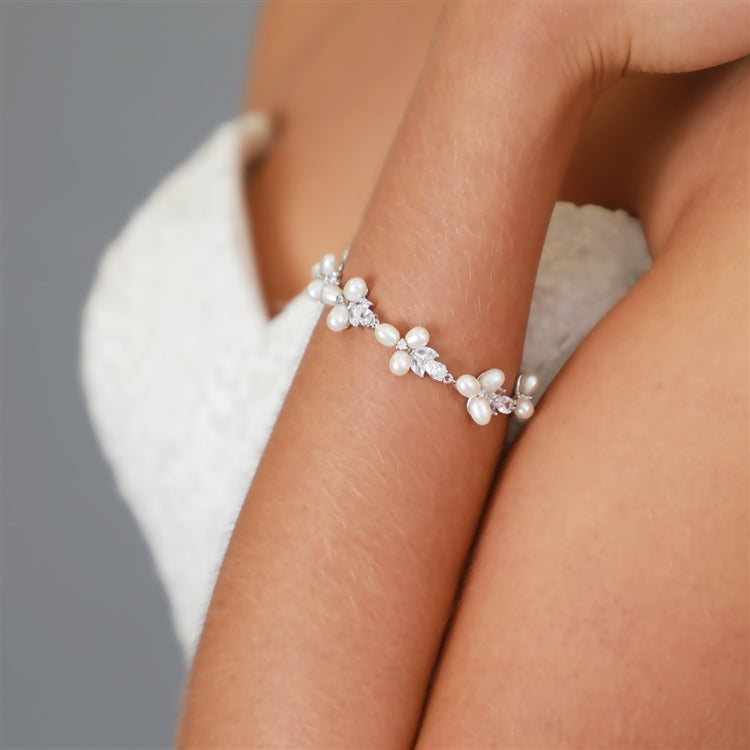 Bridal Bracelet With Pearlsearring,earringsCBB Market