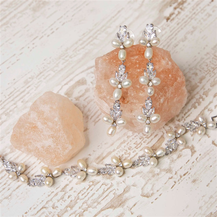 Bridal Bracelet With Pearlsearring,earringsCBB Market