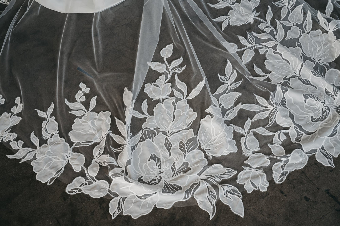Cathedral lace Vail CBBV041bridal veil,cathedral length,floral lace,heirloom bridal company,wedding veilCBB Market