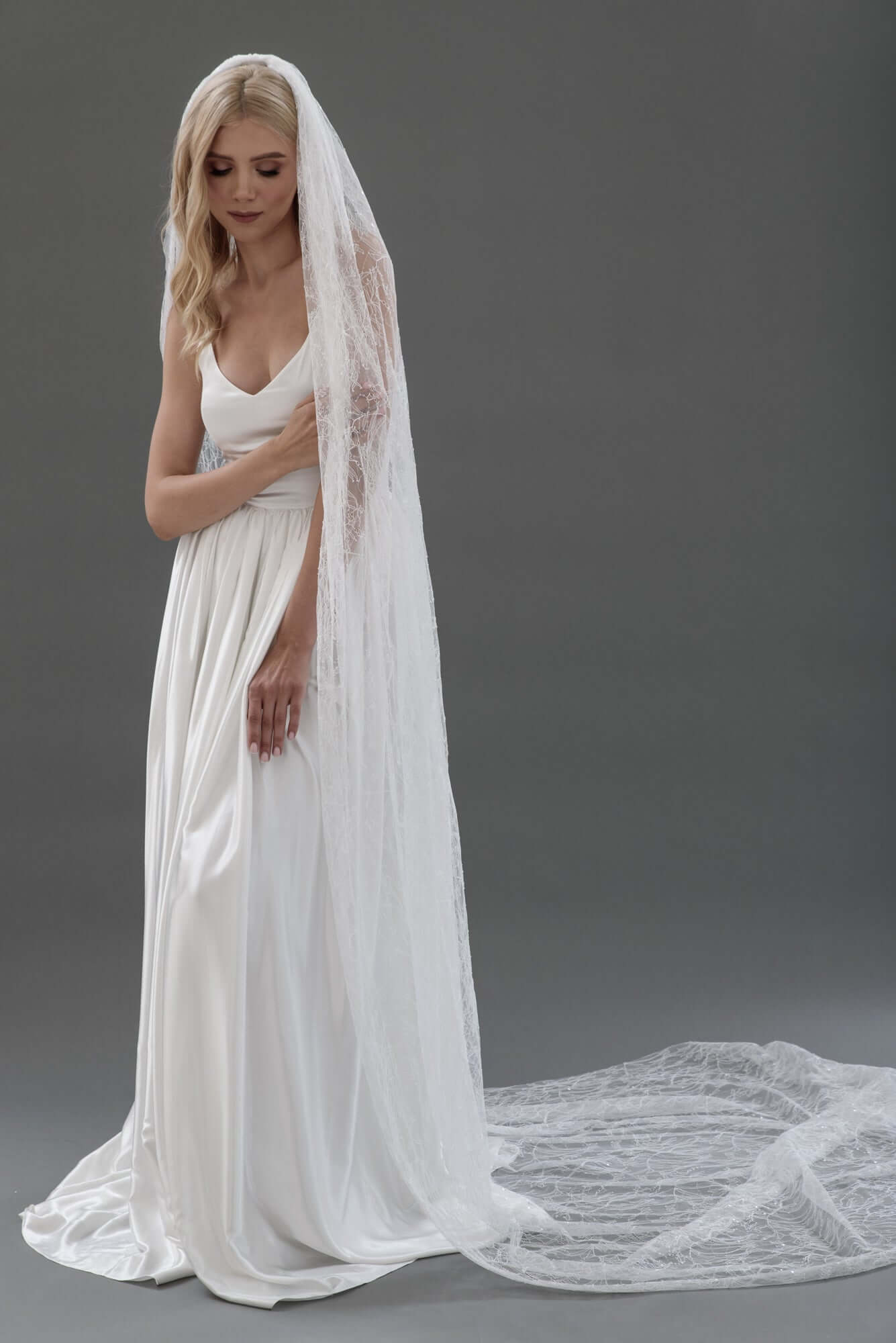Chantilly Lace Bridal Veil CBBV2415bridal veil,Chantilly lace veil,Heirloom Bridal Company,wedding veilCBB Market