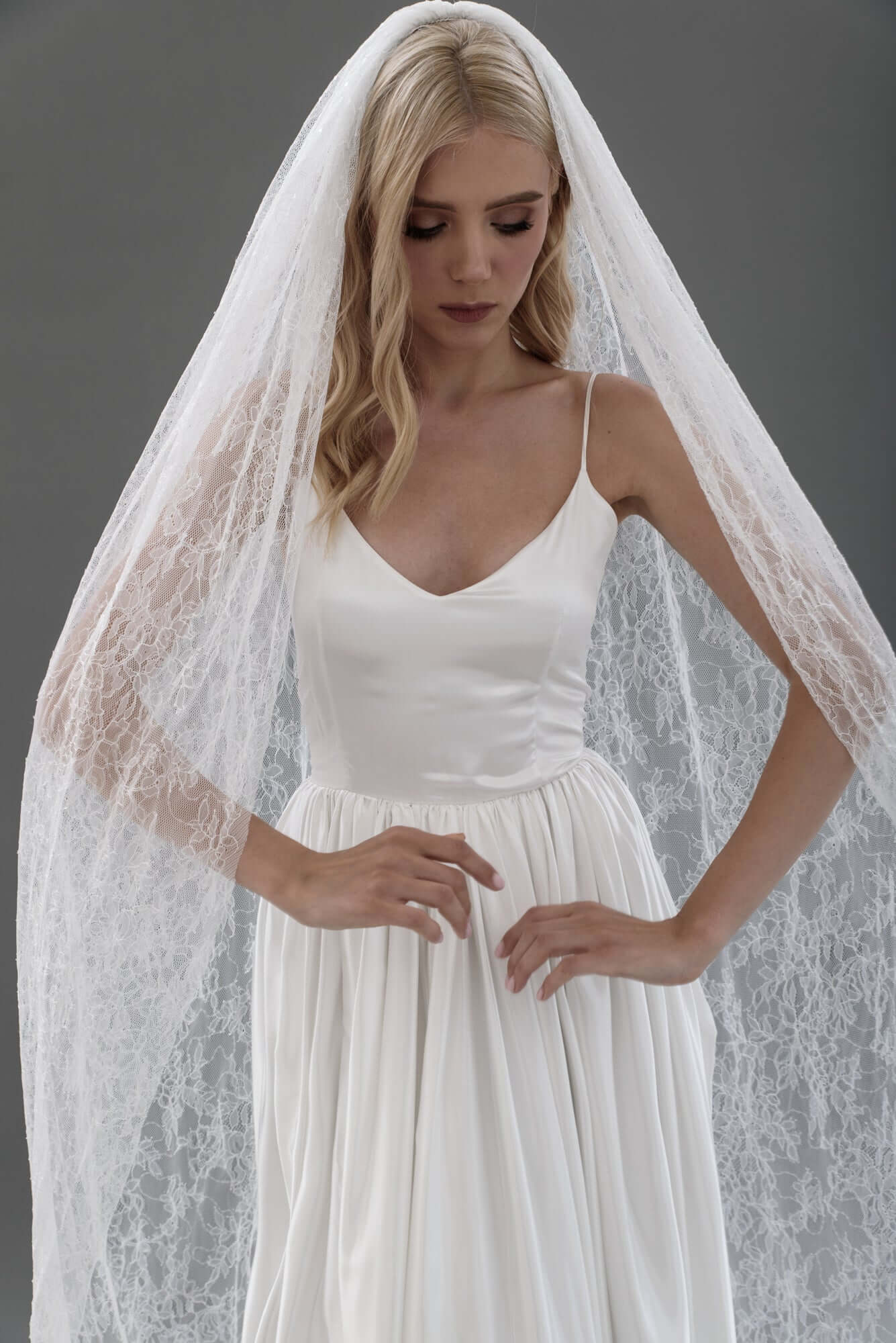 Chantilly Lace Bridal Veil CBBV2415bridal veil,Chantilly lace veil,Heirloom Bridal Company,wedding veilCBB Market