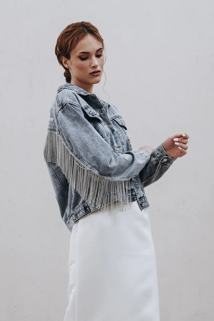 Rhinestone Fringe Bridal JacketCBB Market
