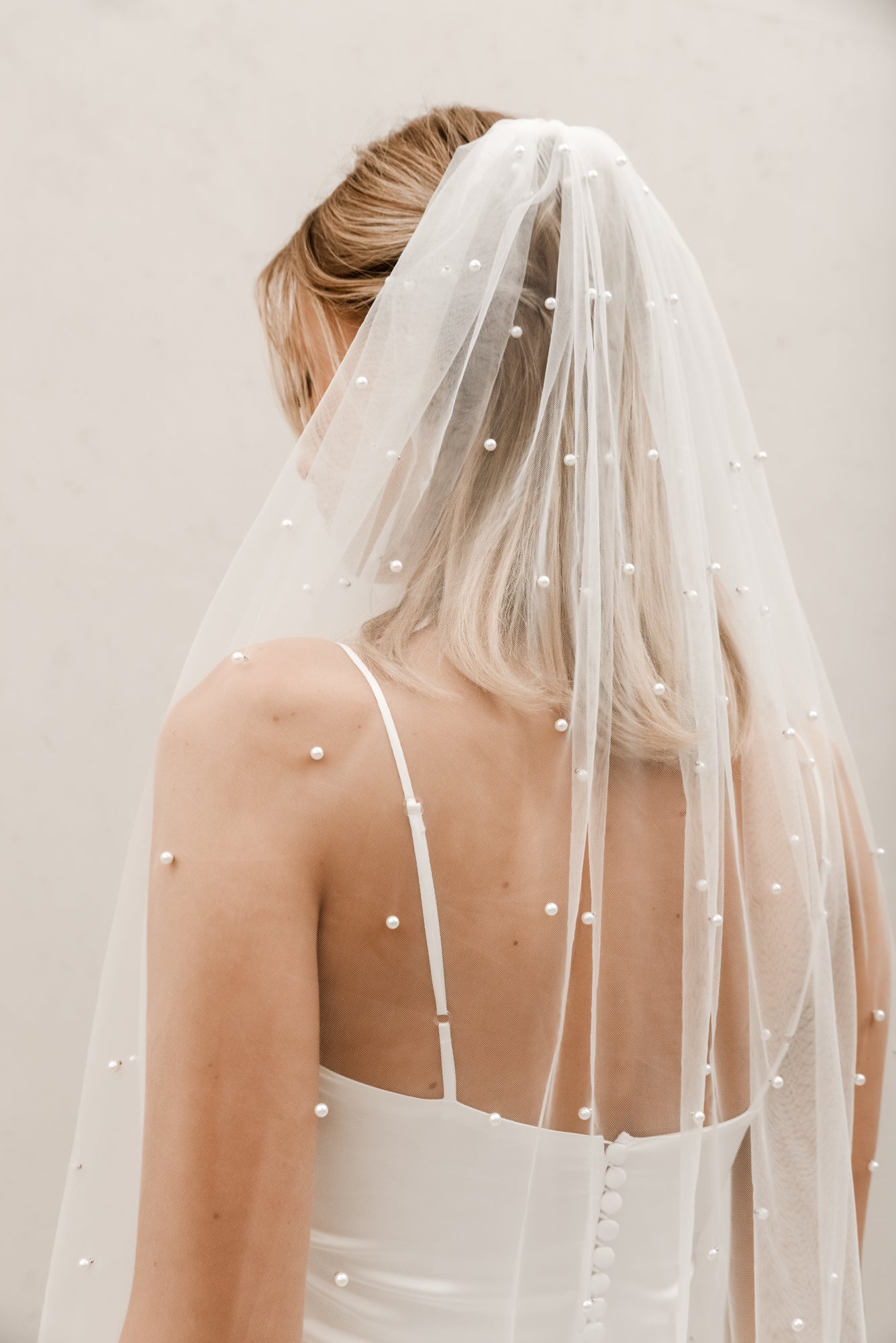 Pearl Veil Wedding AccessoryEnglish netting,ivory veil,pearl veil,scattered pearls,wedding accessories,wedding veilCBB Market
