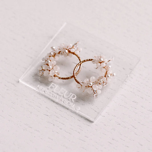 Bridal Azalea Fleur Earrings CBE041 - Delicate Floral Elegance for Your Special Dayearring,earringsCBB Market
