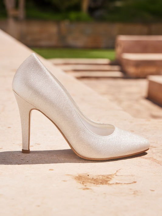 Elegant Gold Synthetic Stiletto Bridal Pumps with 3.9 Inch Heel GOLDY