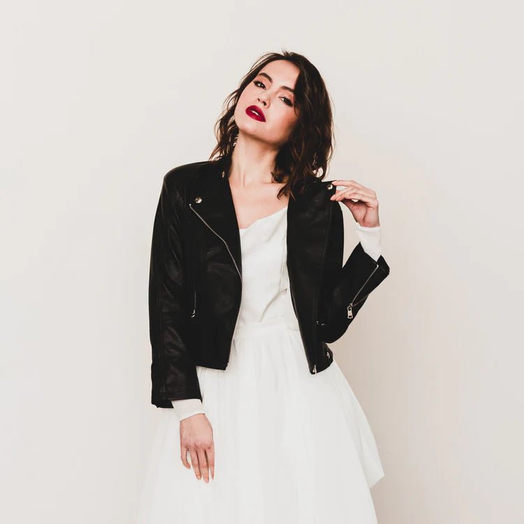 Custom Name Leather Bridal JacketCBB Market