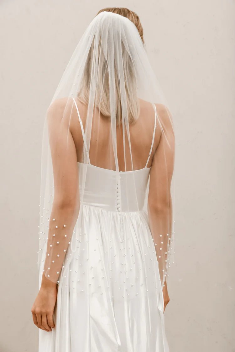 Pearl Border Wedding VeilCBB Market