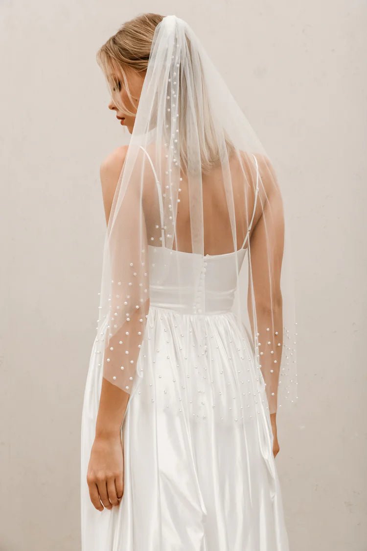 Pearl Border Wedding VeilCBB Market