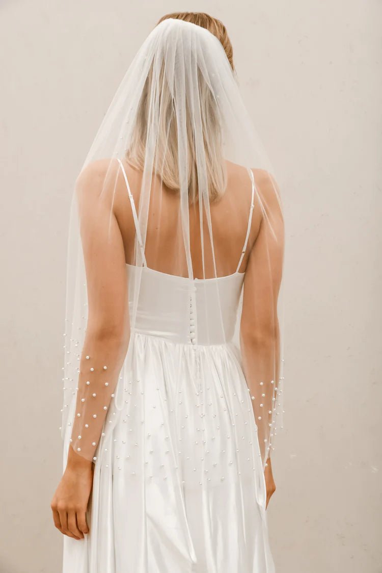 Pearl Border Wedding VeilCBB Market