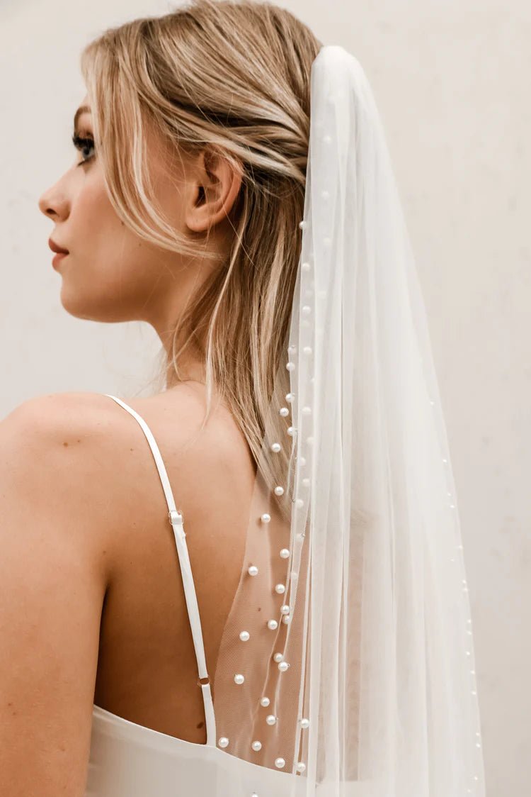 Pearl Border Wedding VeilCBB Market