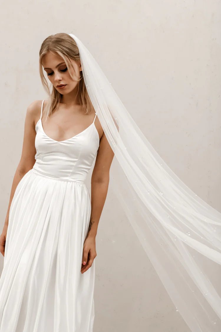 VO10 Cluster Pearl Wedding VeilCBB Market
