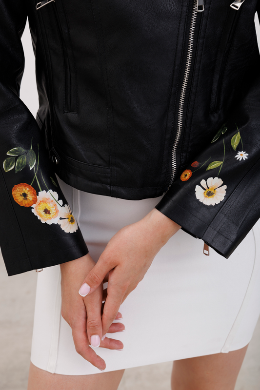 Boho Florals Leather Bridal Jackethide price,jacket,leatherCBB Market