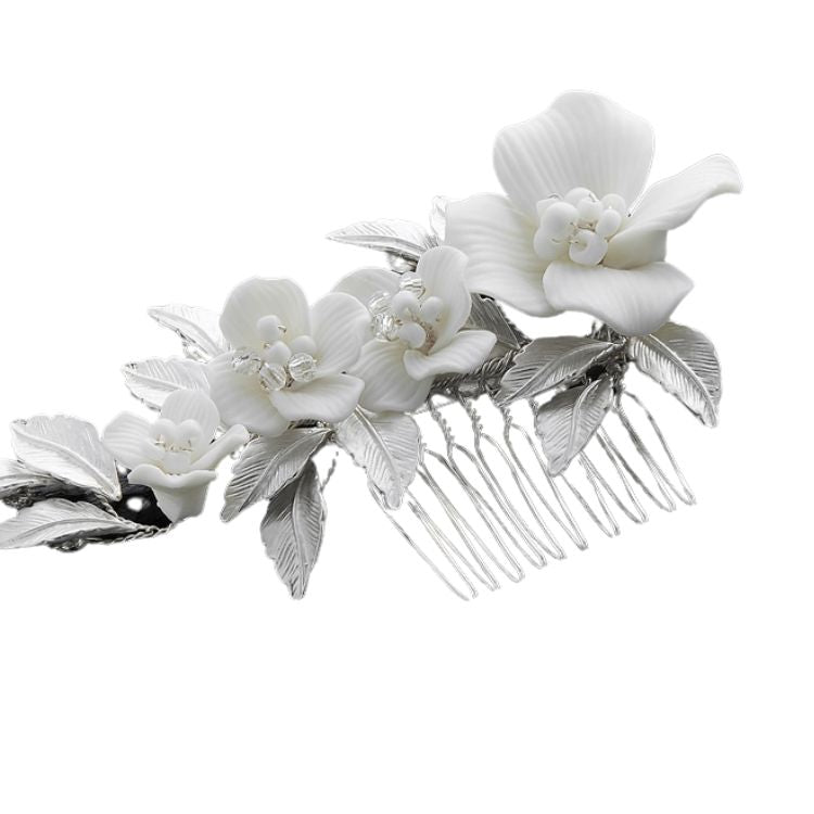Elegant Bridal Hair Comb With Flowers/CBB MarketCBB Market
