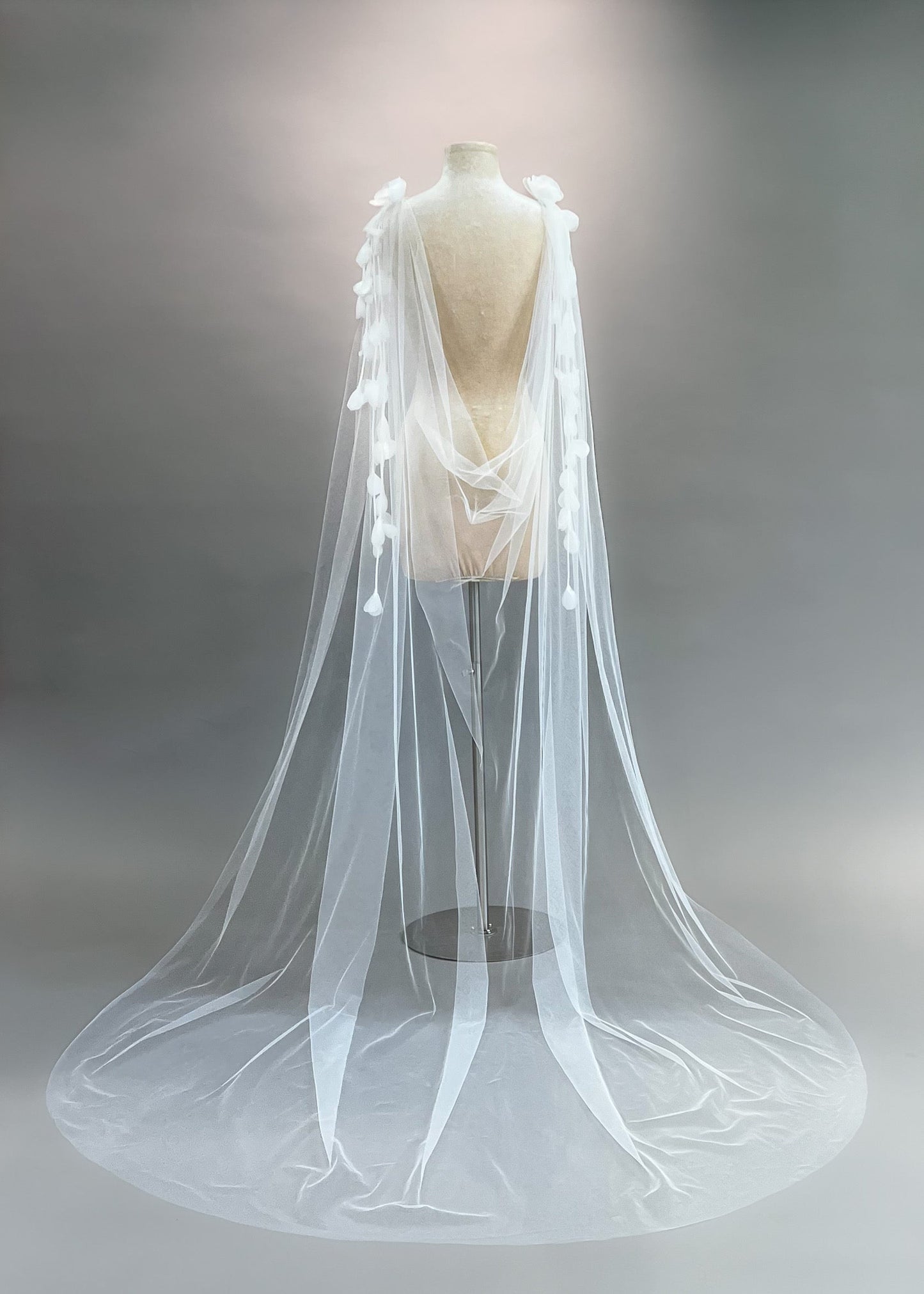 Tulle Floral Bridal Cape - CBB Market 