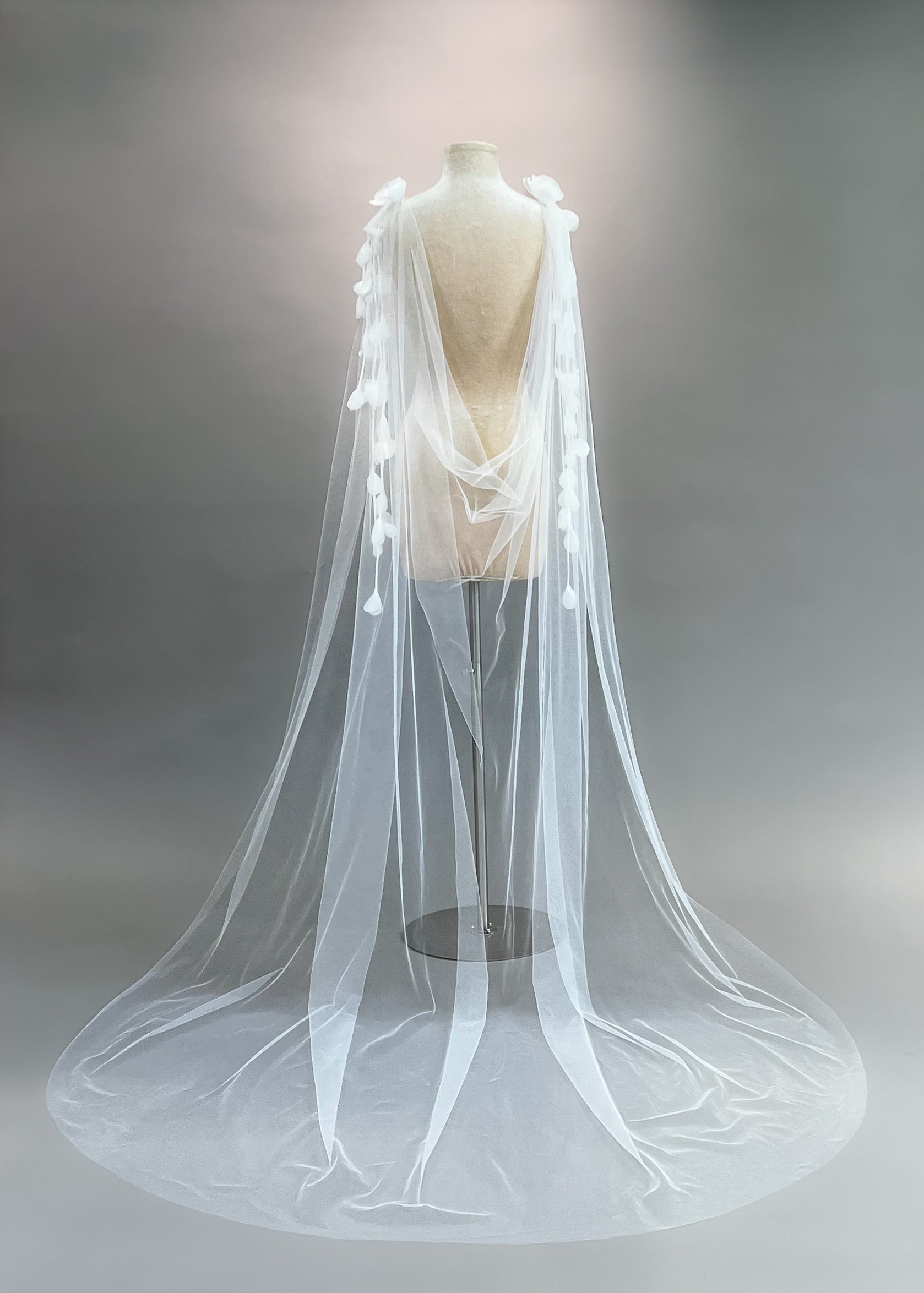 Tulle Floral Bridal Cape - CBB Market 