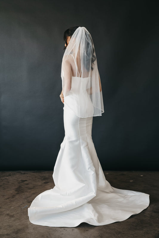 Pearl Beaded Wedding Veilbeaded veil,heirloom bridal company,pearl edge veil,wedding veilCBB Market
