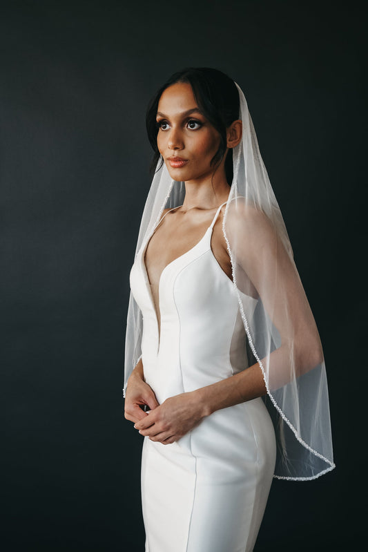 Pearl Beaded Wedding Veilbeaded veil,heirloom bridal company,pearl edge veil,wedding veilCBB Market