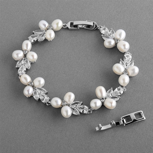 Bridal Bracelet With Pearlsearring,earringsCBB Market