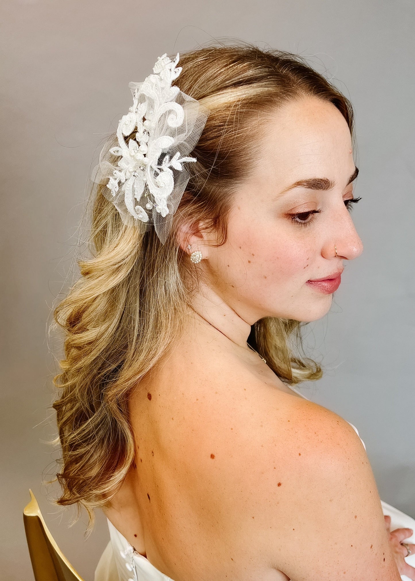 Spark Lace Bridal Headpiece with Pearls & Crystals - CBB Market 