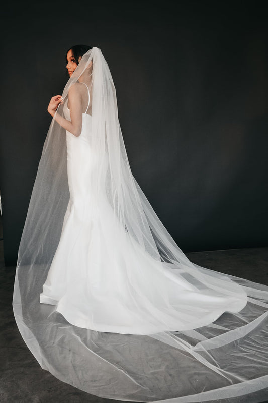 Wedding Veil Extra Wide Sparkleextra wide veil,heirloom bridal company,quiet sparkle,wedding veilCBB Market