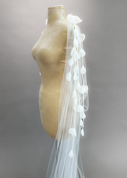 Tulle Floral Bridal Cape - CBB Market 