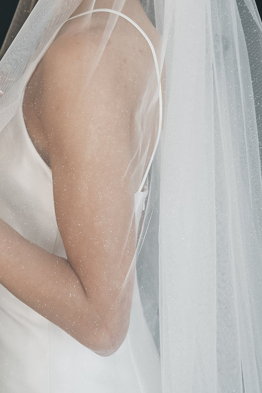 Wedding Veil Extra Wide Sparkleextra wide veil,heirloom bridal company,quiet sparkle,wedding veilCBB Market