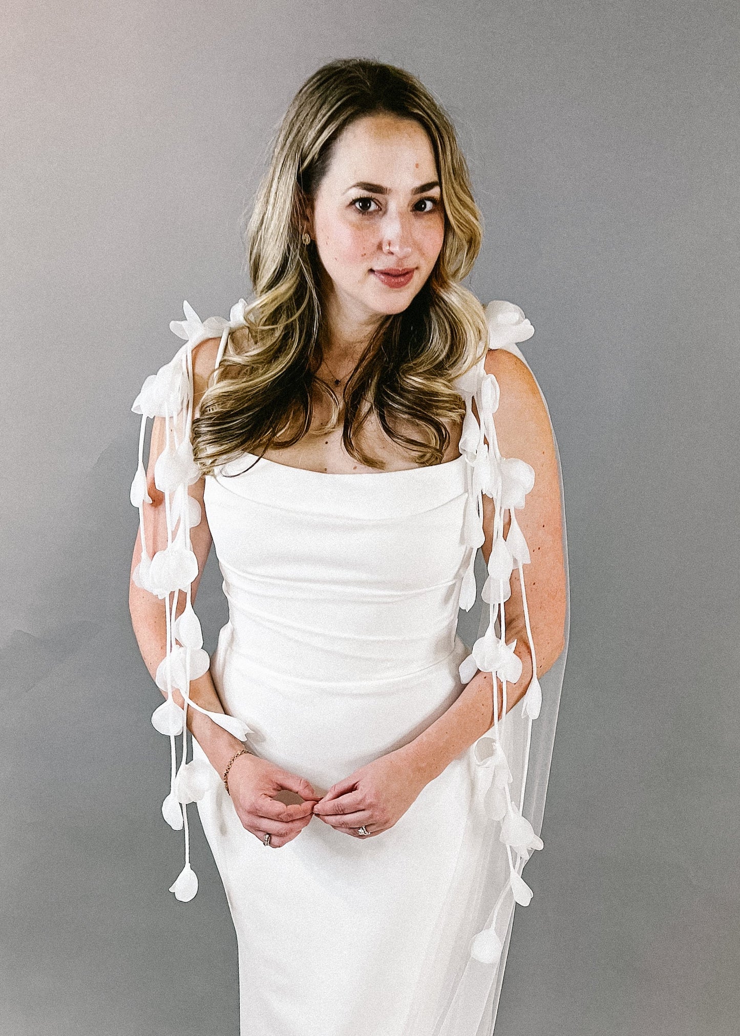 Tulle Floral Bridal Cape - CBB Market 