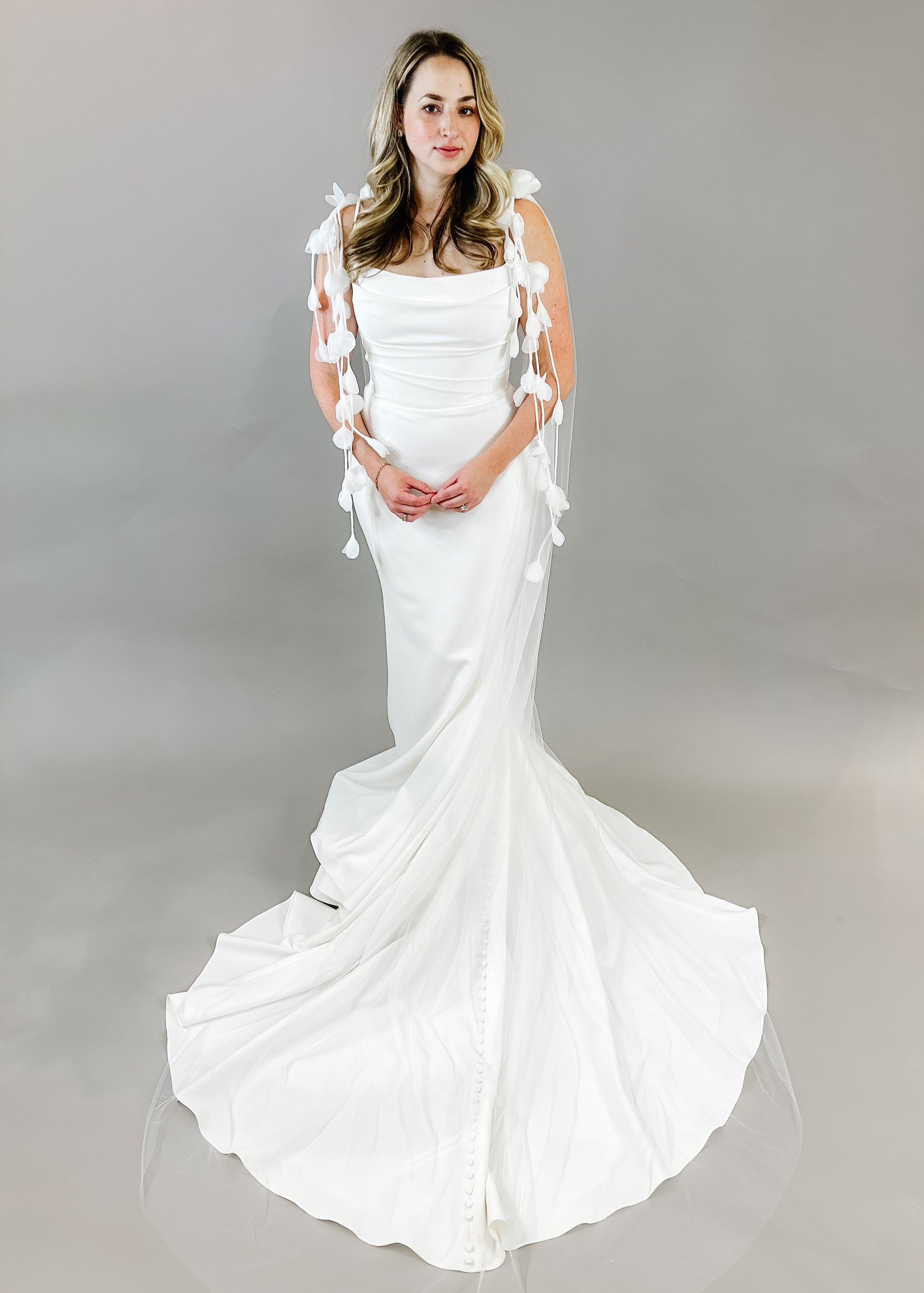 Tulle Floral Bridal Cape - CBB Market 