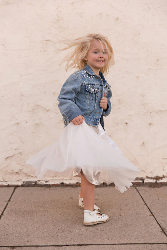 Childrens Pearl Studded Jean JacketCBB Market
