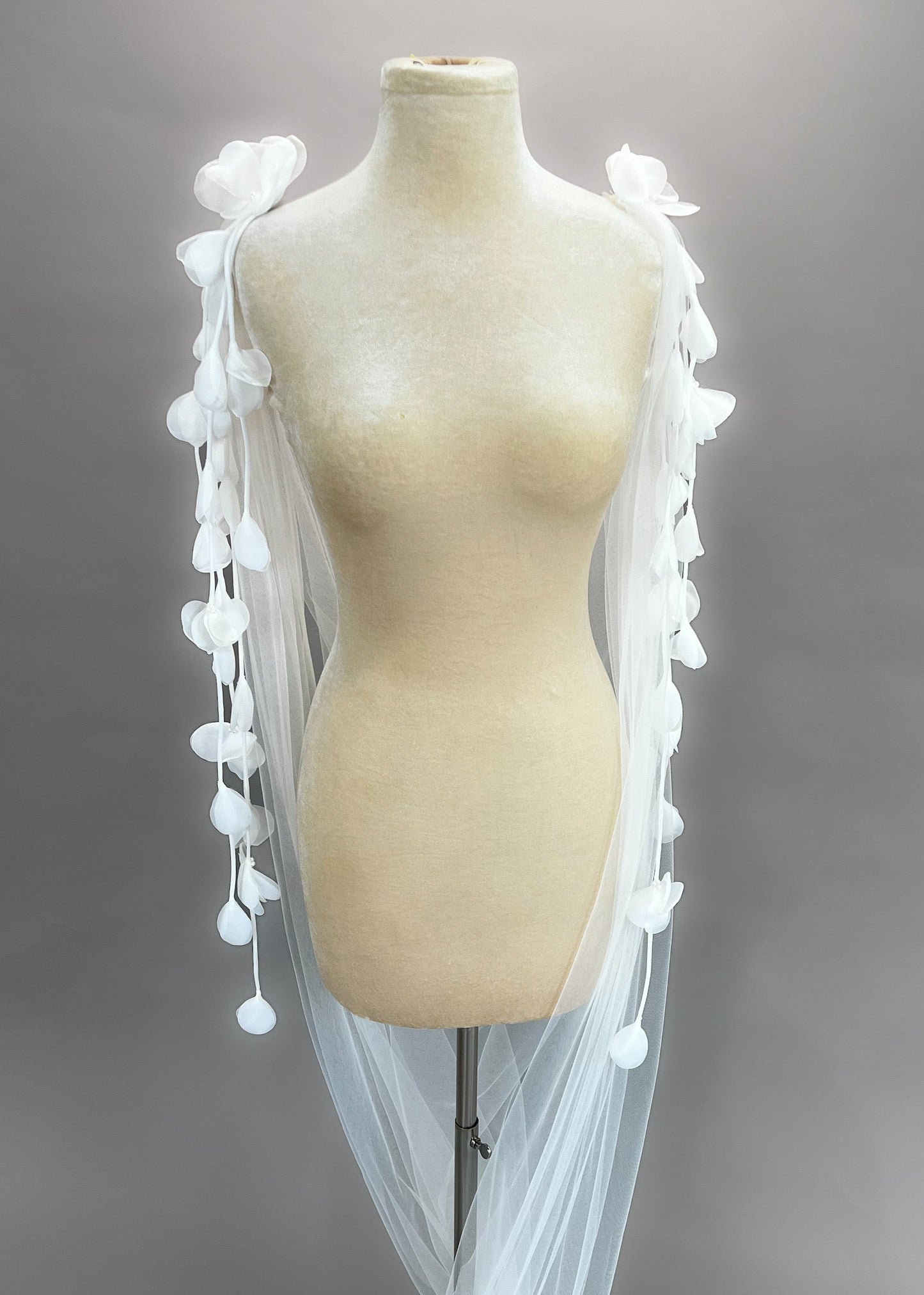 Tulle Floral Bridal Cape - CBB Market 