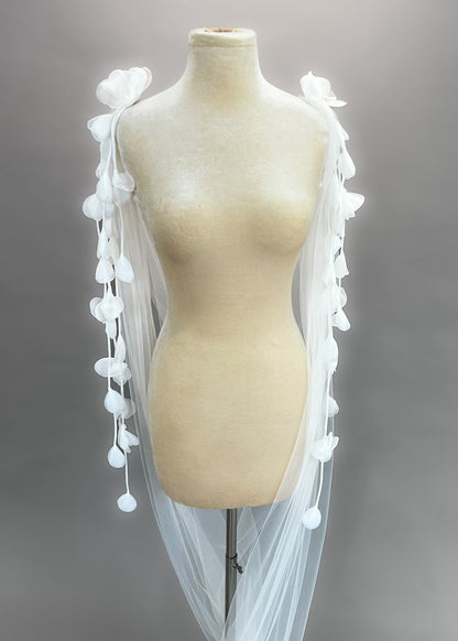 Tulle Floral Bridal Cape - CBB Market 