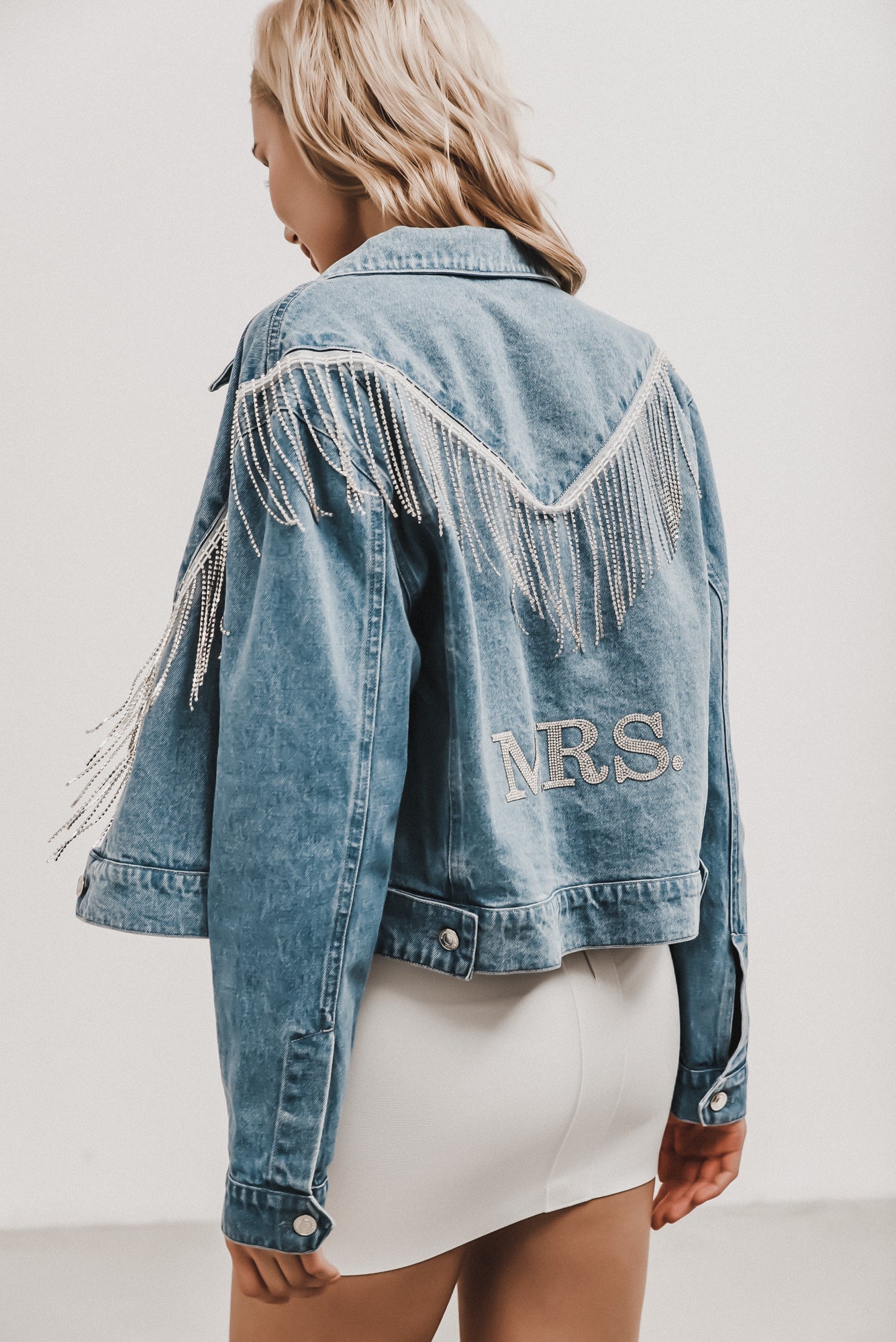 Royalty Rhinestone Fringe Denim Jacketbest-selling,bloom,denim,hide price,jacketCBB Market