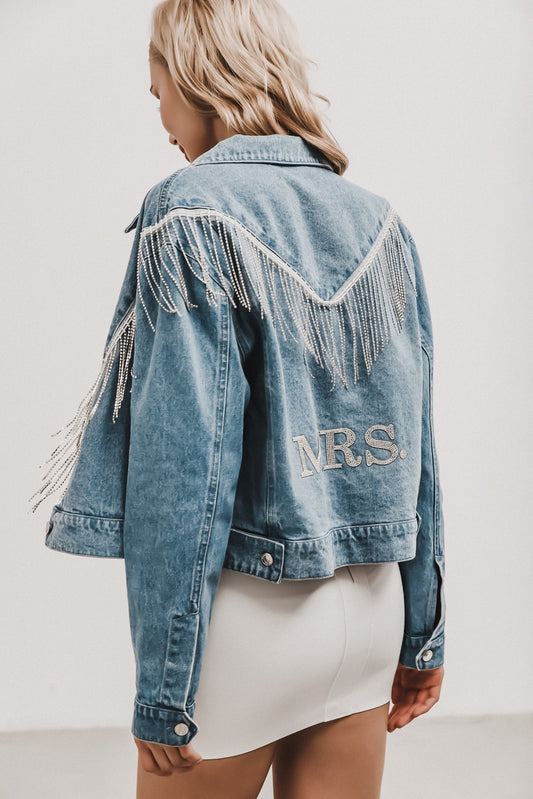 Royalty Rhinestone Fringe Denim Jacketbest-selling,bloom,denim,hide price,jacketCBB Market