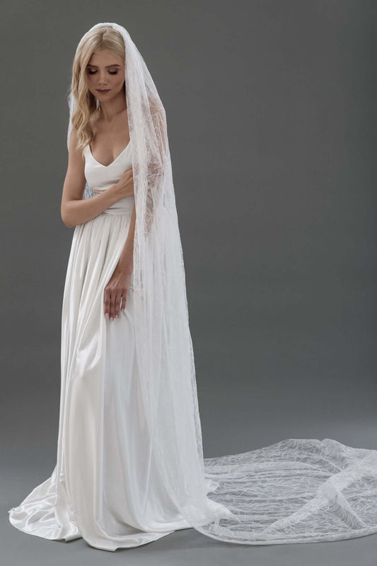 Chantilly Lace Bridal Veil CBBV2415bridal veil,Chantilly lace veil,Heirloom Bridal Company,wedding veilCBB Market
