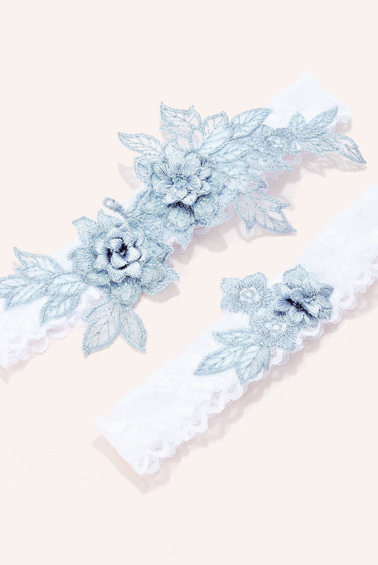 Ivory Stretch Lace Garter Set with Silicone Lininggarter,hide priceCBB Market