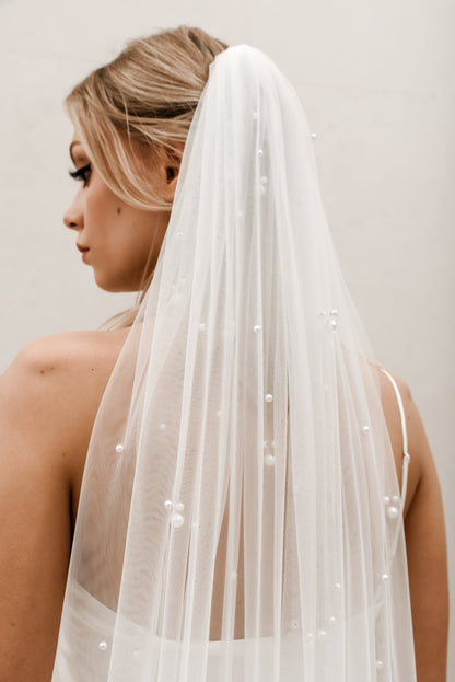 Cluster Pearl Wedding Veilcluster pearl veil,ivory veil,wedding accessories,wedding veilCBB Market