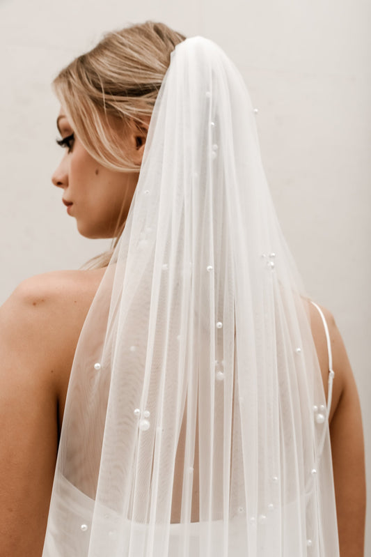 Cluster Pearl Wedding Veilcluster pearl veil,ivory veil,wedding accessories,wedding veilCBB Market