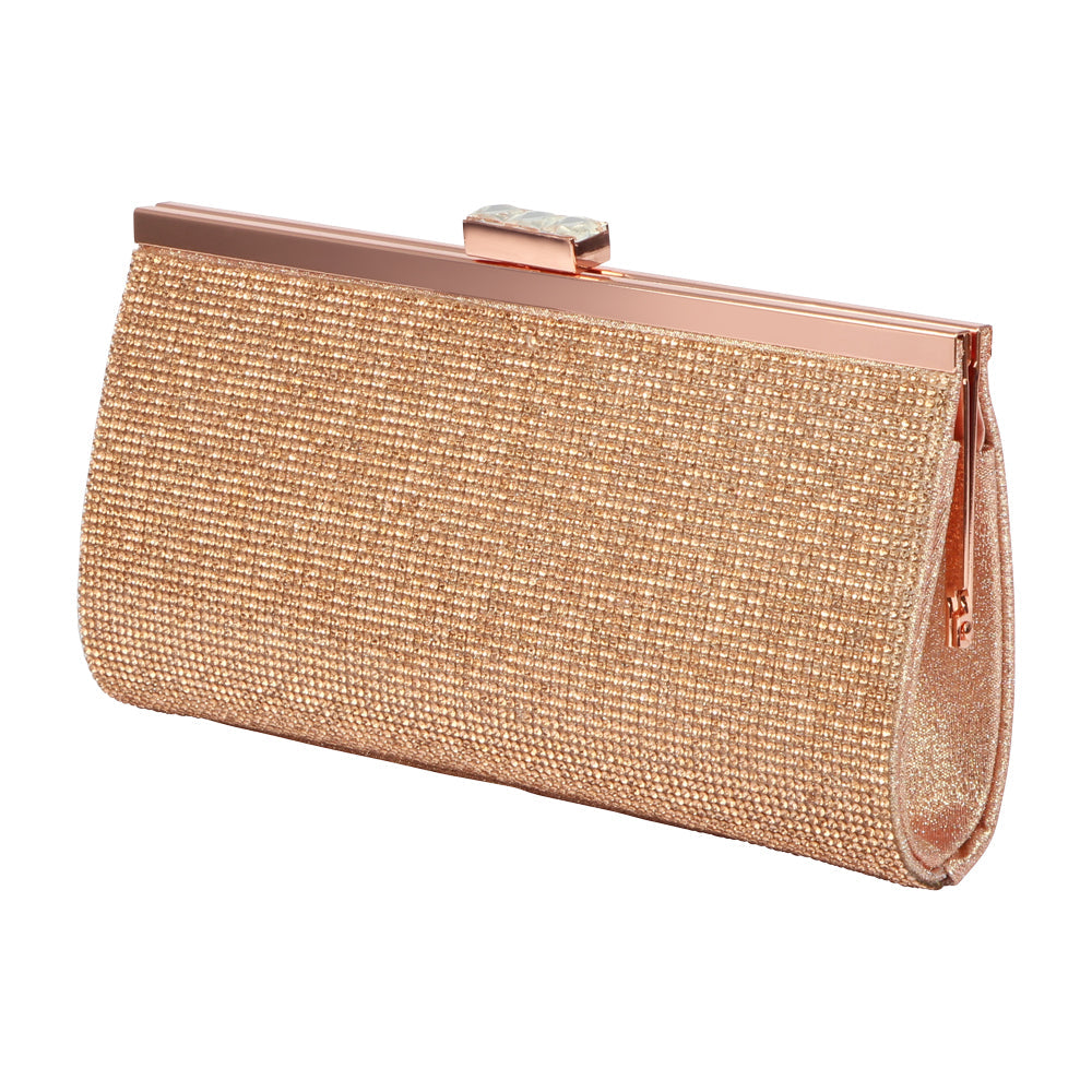 Glamorous Rhinestone Handbag with Attachable Chain.CBB Market