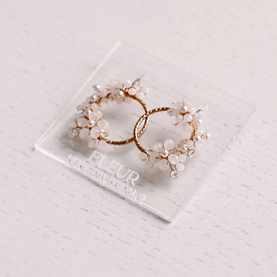 Bridal Azalea Fleur Earrings CBE041 - Delicate Floral Elegance for Your Special Dayearring,earringsCBB Market