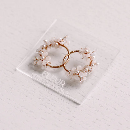 Bridal Azalea Fleur Earrings CBE041 - Delicate Floral Elegance for Your Special Dayearring,earringsCBB Market