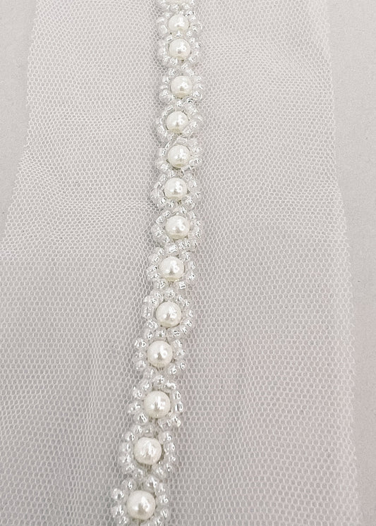 Pearl &amp; Seed Bead Bridal Belt - CBB Market 