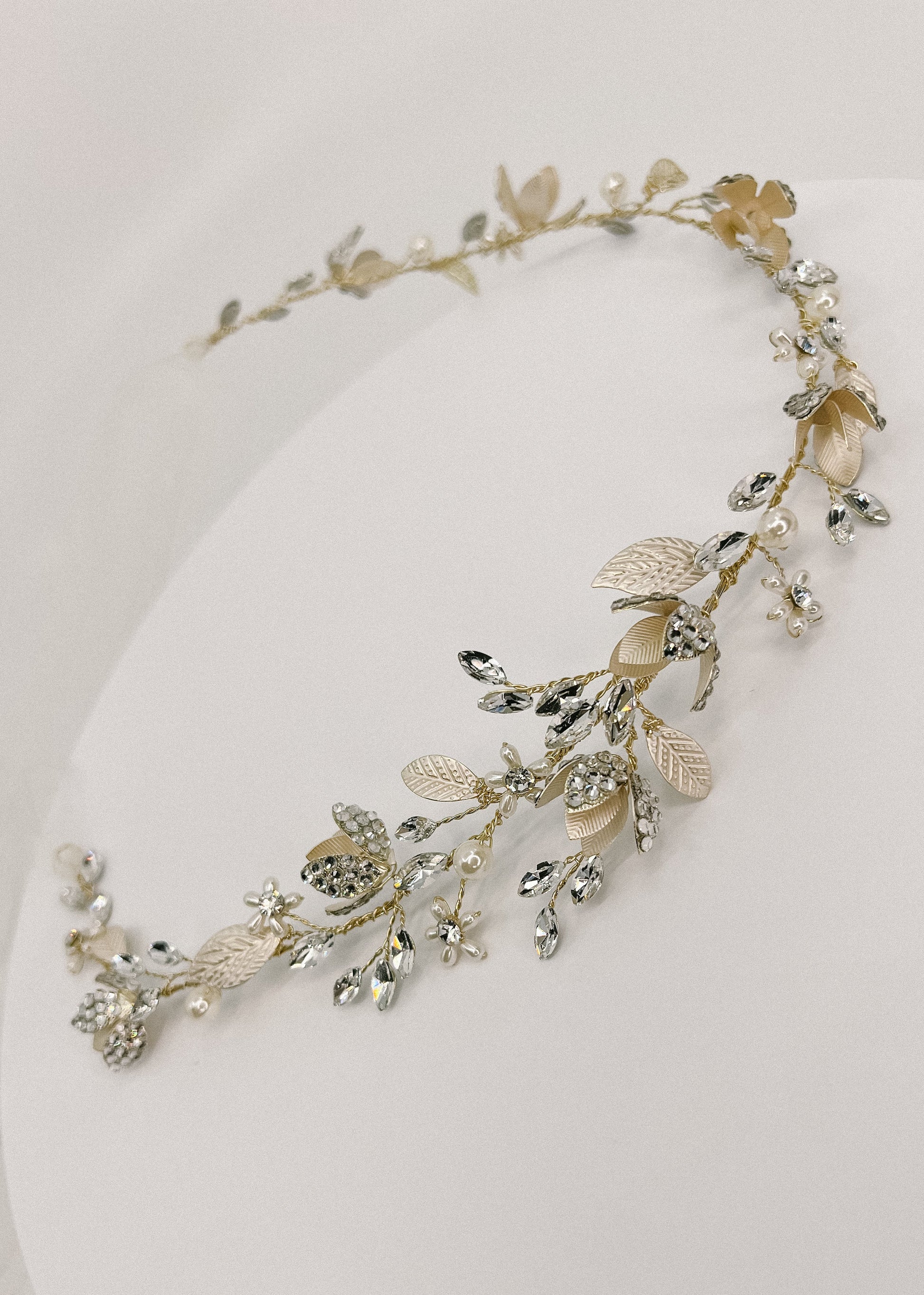 Adore Gold Leaf Bridal Hair Garland - CBB Market 