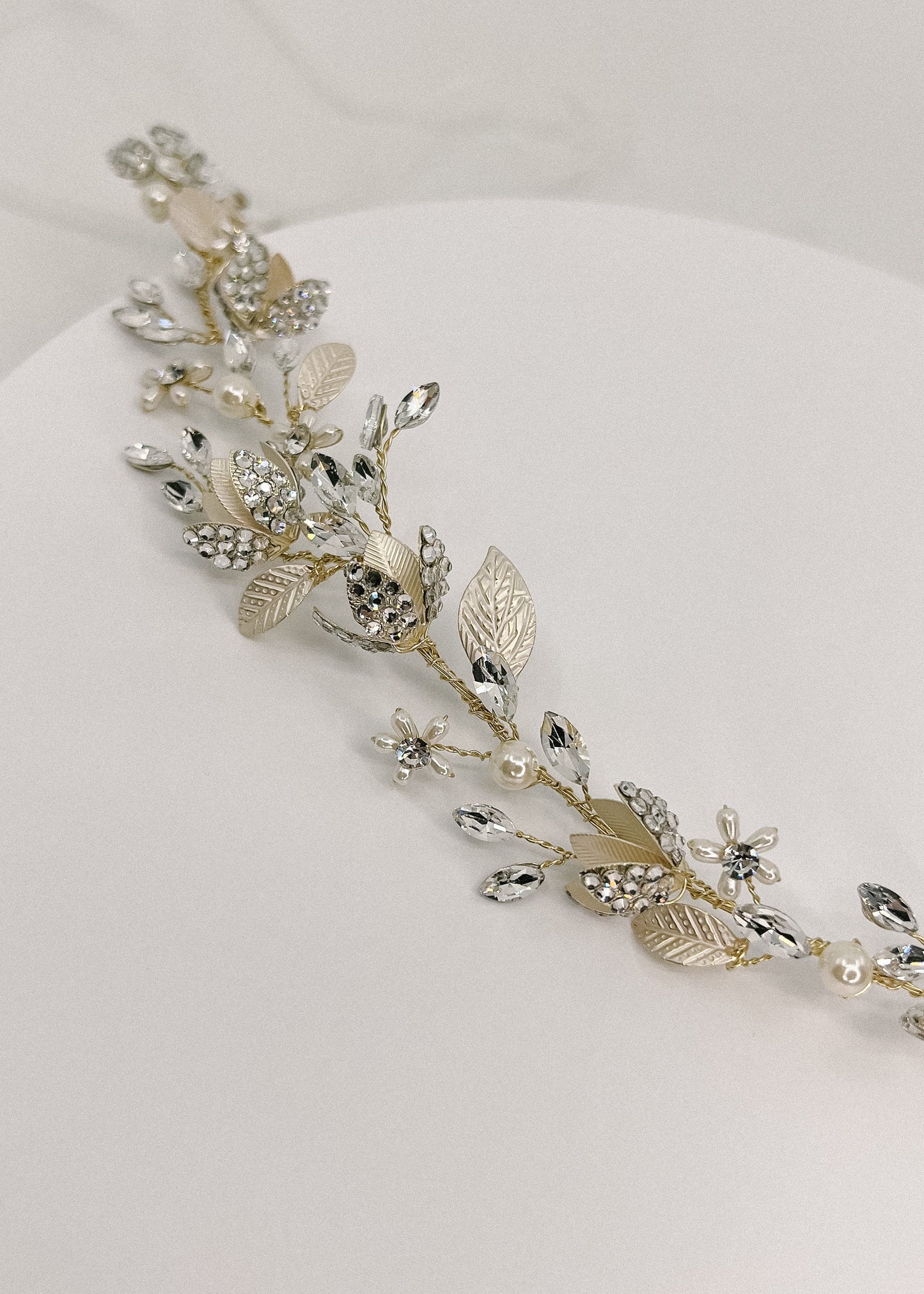 Adore Gold Leaf Bridal Hair Garland - CBB Market 