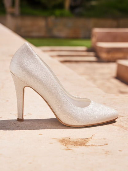 Elegant Gold Synthetic Stiletto Bridal Pumps with 3.9 Inch Heel GOLDY
