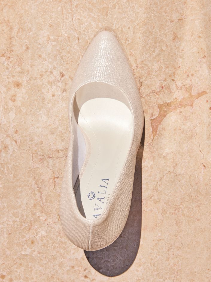 Elegant Gold Synthetic Stiletto Bridal Pumps with 3.9 Inch Heel GOLDY