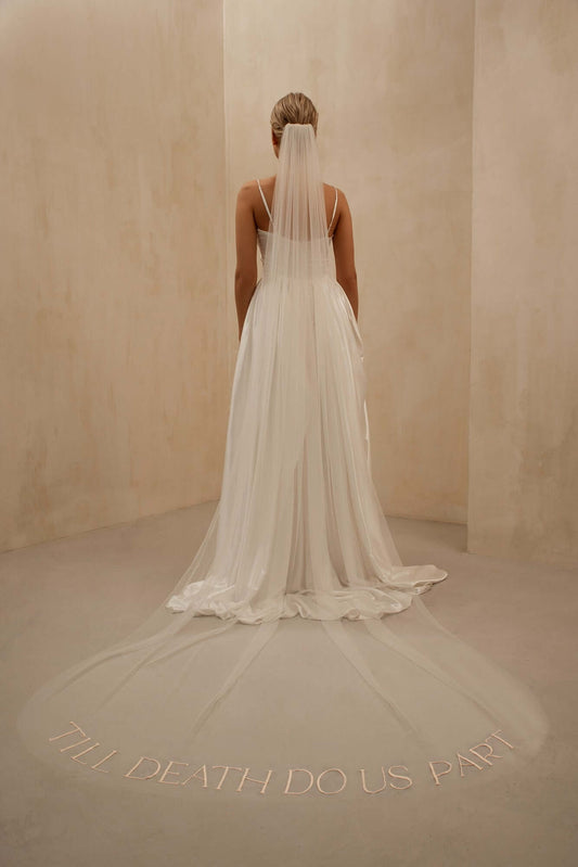 Wedding Veil Till Deathbridal veil,cathedral length,delicate embroidery,wedding veilCBB Market