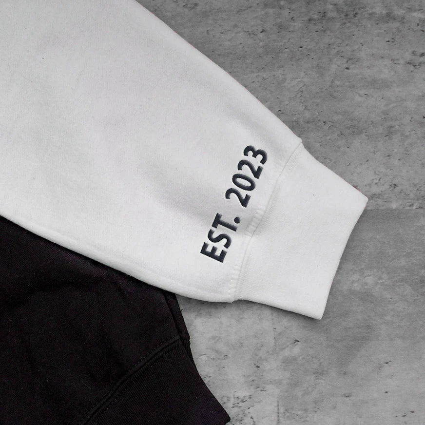 Custom White Embroidered SweatshirtCBB Market