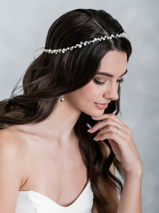 HB2130 Pearls and Crystals Bridal HairpieceCBB Market